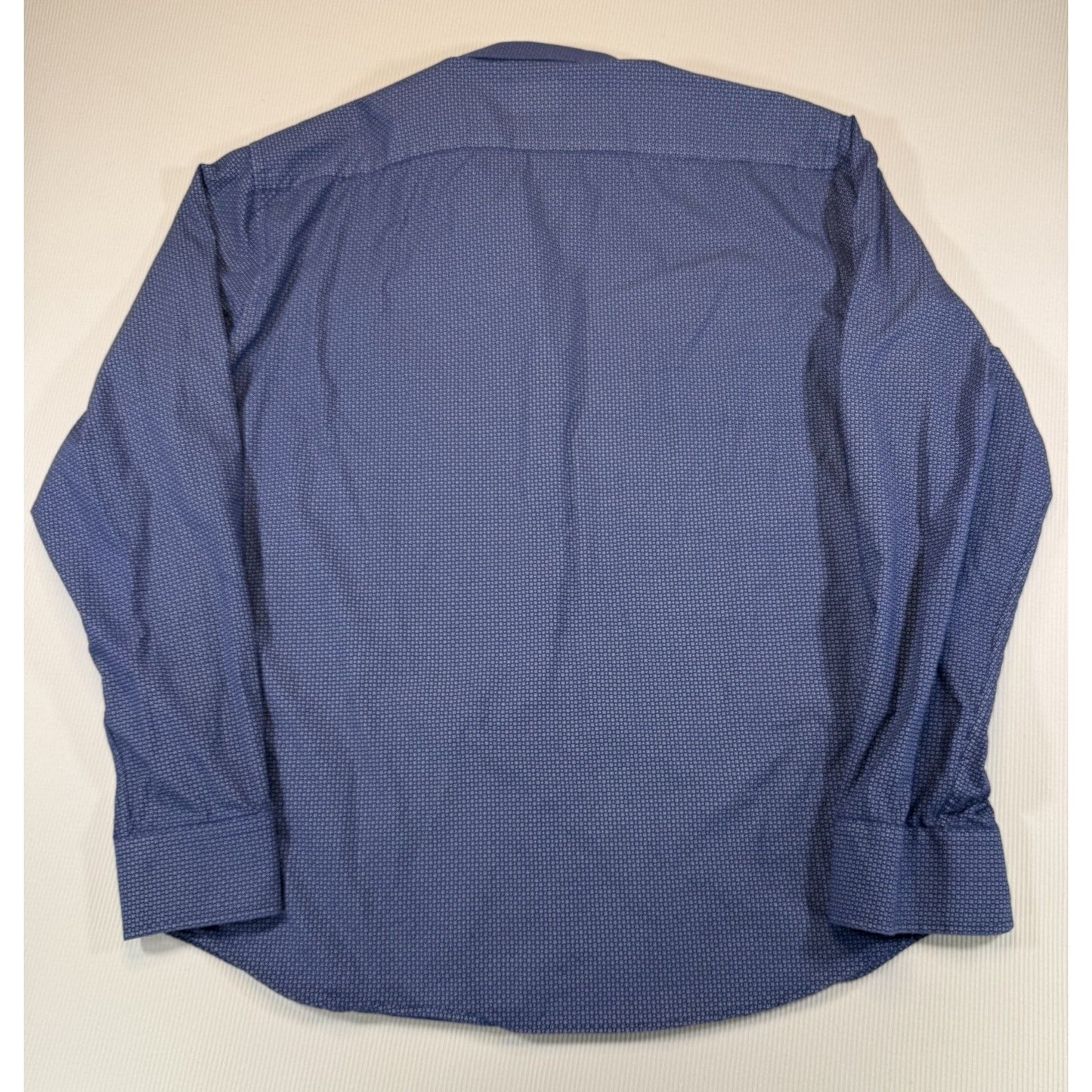 UNTUCKit Button Down Shirt Mens L Blue Micro Print Long Sleeve Cotton