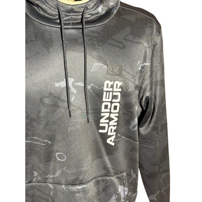 Under Armour Hoodie XXL Gray Camo Pullover Sweatshirt Logo Athletic Pre-Owned