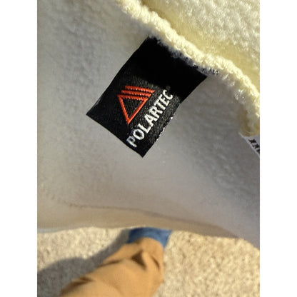 L.L. Bean Women’s Polartec Fleece Jacket Off White Zip Up El Salvador XL