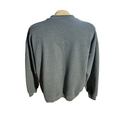 Vintage Swamp Lager Beer Sweatshirt George L 42-44 Gray Trucker Graphic Pullover