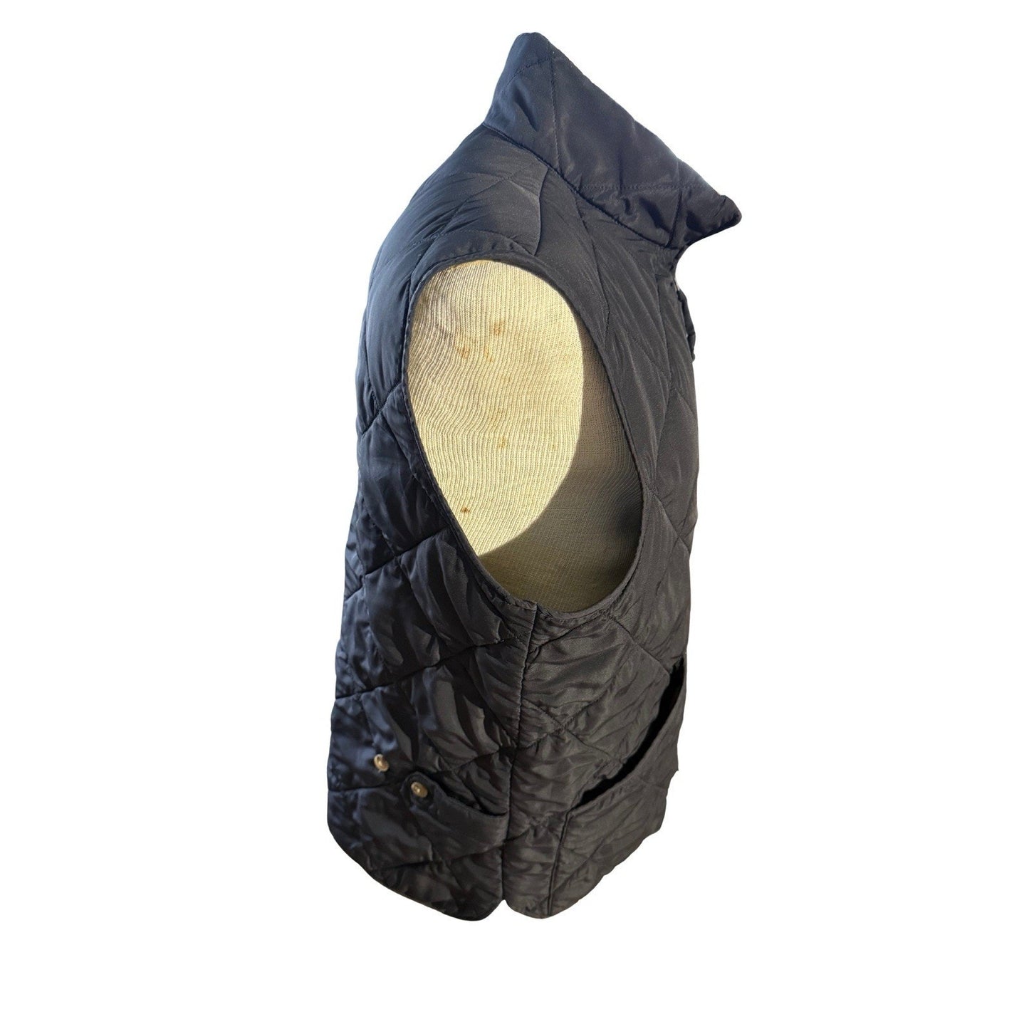 J.Crew Mercantile Men’s Large Black Quilted Puffer Vest Sleeveless Zip Jacket