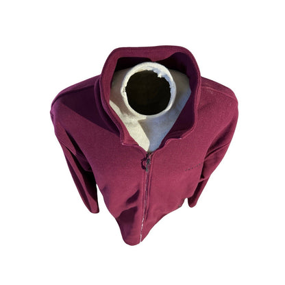 Caesars Entertainment Burgundy Fleece Jacket Men’s 2XL Zip Up Warm Soft