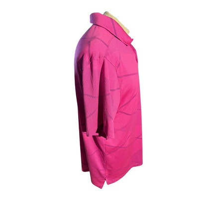 Nike Golf Dri-FIT Polo Shirt Men’s XL Magenta Pink Geometric Swoosh Performance