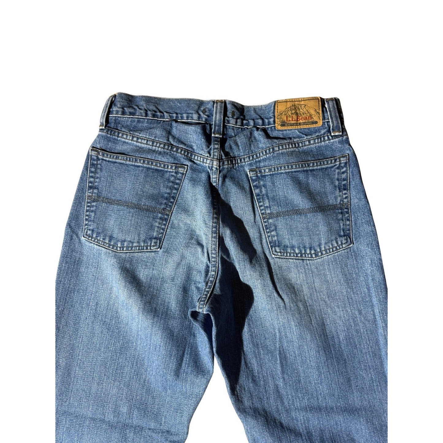 L.L.Bean Men’s Jeans 33x32 Natural Fit Straight Leg Blue Denim Vintage