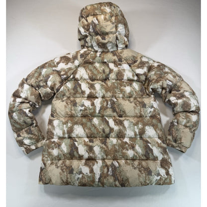 The North Face Womens Small Hooded Down Puffer Jacket Camo Winter Coat