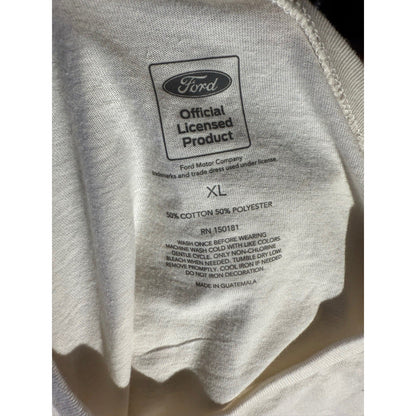 Ford Bronco T-Shirt XL White Graphic Tee Official Licensed Retro Off Road SUV