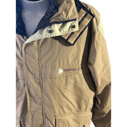 Ride Snowboards MTN Dry Jacket Men’s XL Brown Waterproof Hooded Ski Coat