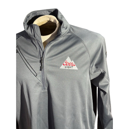 Coors Light OGIO Endurance 1/4 Zip Pullover Men’s L Gray Softshell Fleece Jacket
