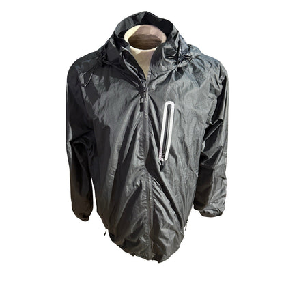 SwissWell Men’s Large Black Waterproof Windbreaker Hooded Rain Jacket