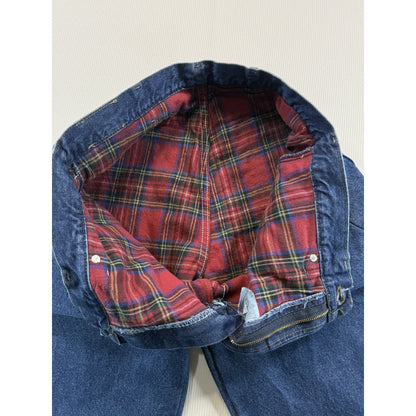 LL Bean Flannel Lined Jeans 36x30 Made in USA Vintage 90s Denim Winter Pants