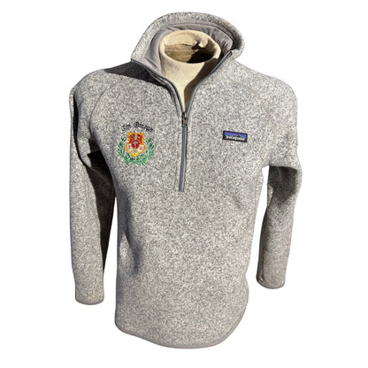 Patagonia Women’s Better Sweater 1/4 Zip Fleece Gray L Chi Omega Crest