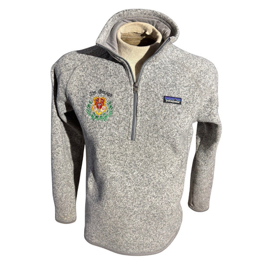 Patagonia Women’s Better Sweater 1/4 Zip Fleece Gray L Chi Omega Crest