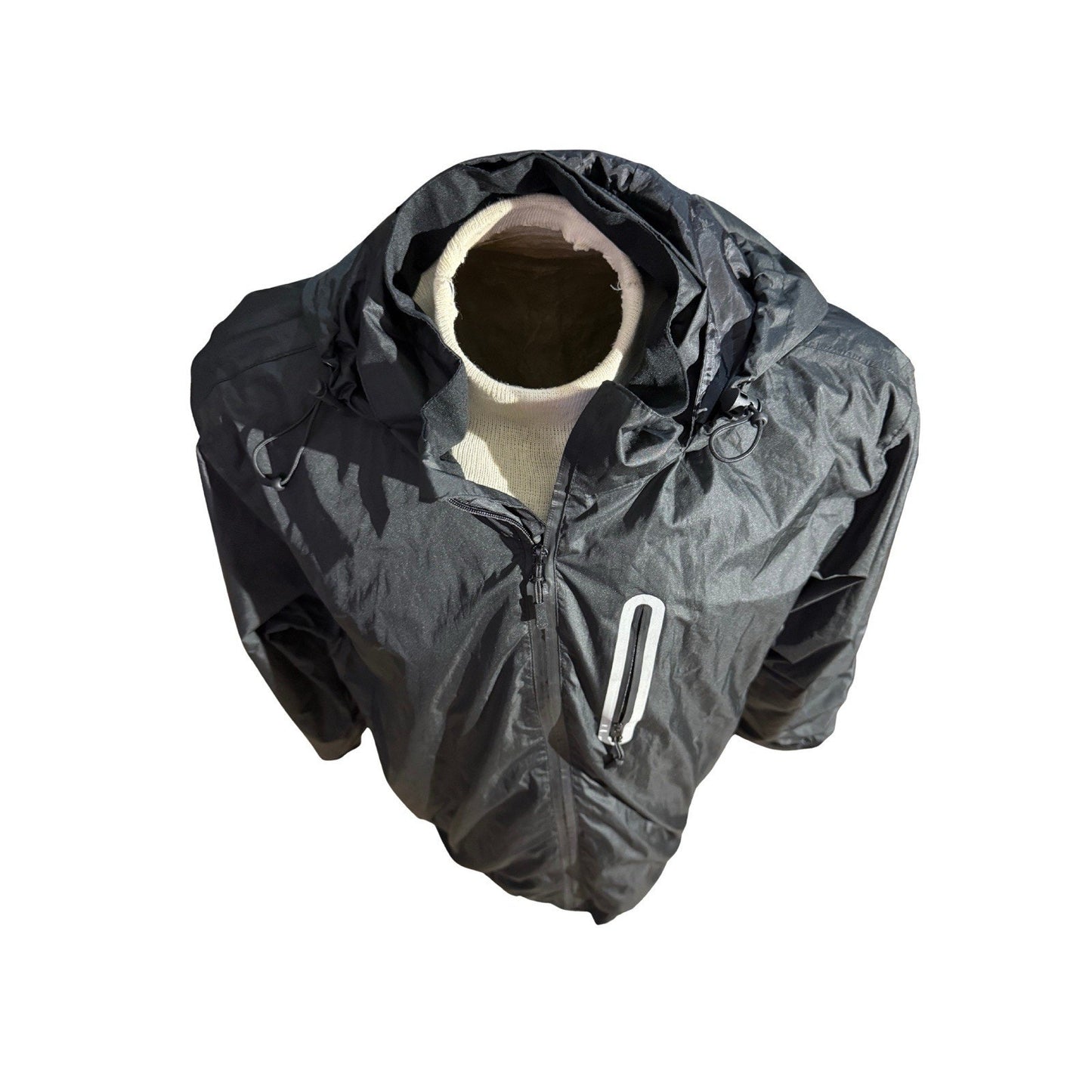 SwissWell Men’s Large Black Waterproof Windbreaker Hooded Rain Jacket