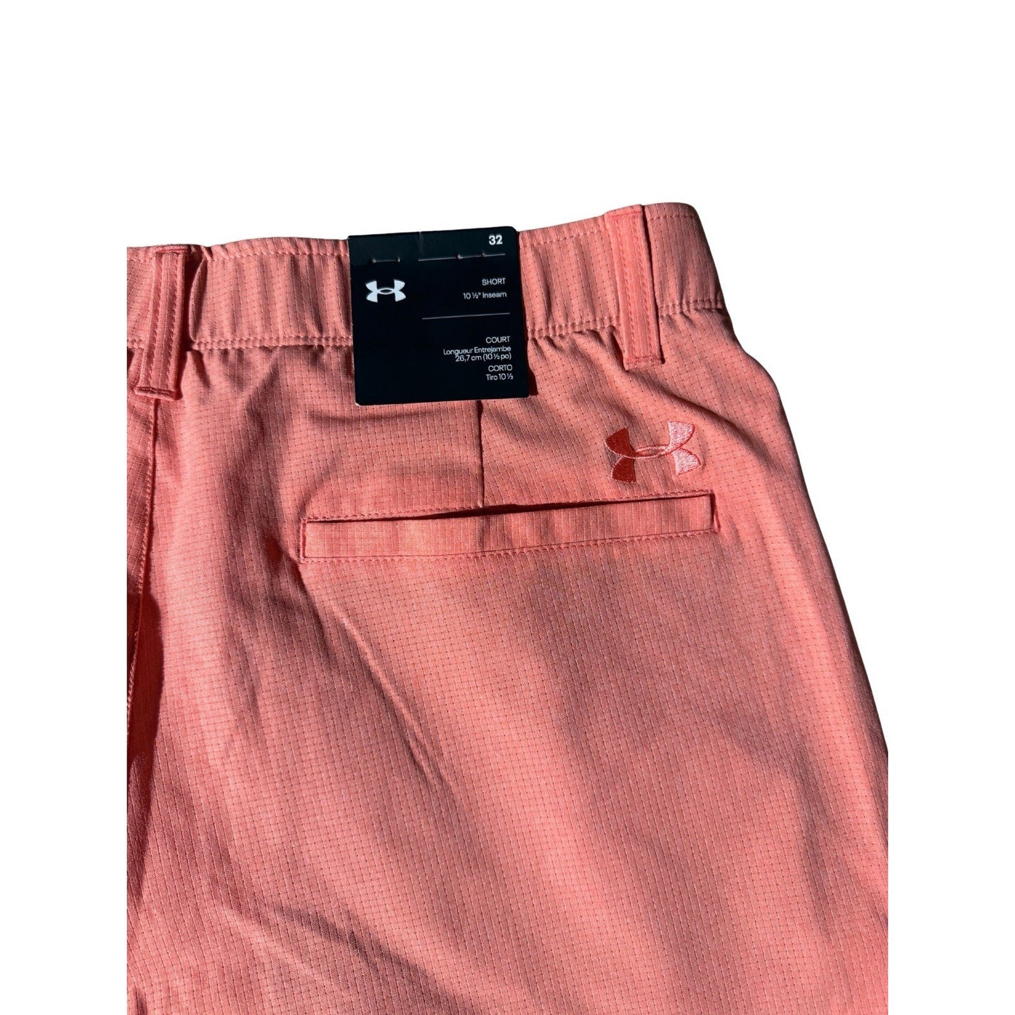 Under Armour Men’s Golf Shorts 32 Coral Iso-Chill Stretch 10.5” NWT