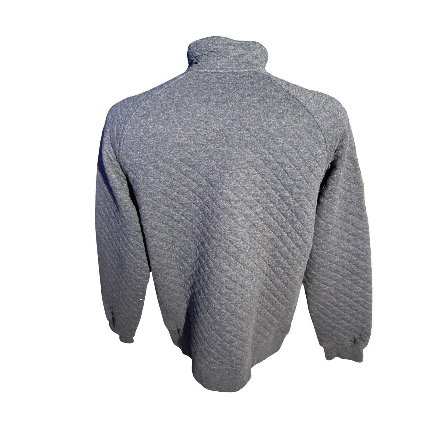 L.L.Bean Men’s Quilted Full Zip Jacket Gray Medium Traditional Fit Made in Peru