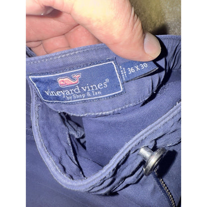 Vineyard Vines Men’s Chino Pants 36x30 Navy Blue Classic Fit Flat Front Cotton