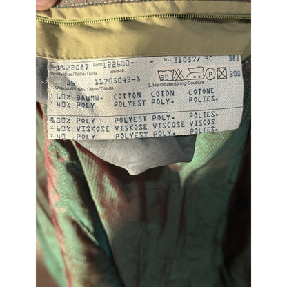 Vintage 1980s Bugatti Germany Trench Coat Khaki Belted Raincoat 54 Iridescent