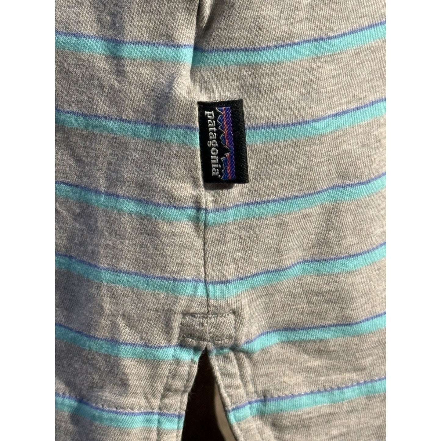 Patagonia Striped Pocket Polo Shirt Mens Large Organic Cotton Casual