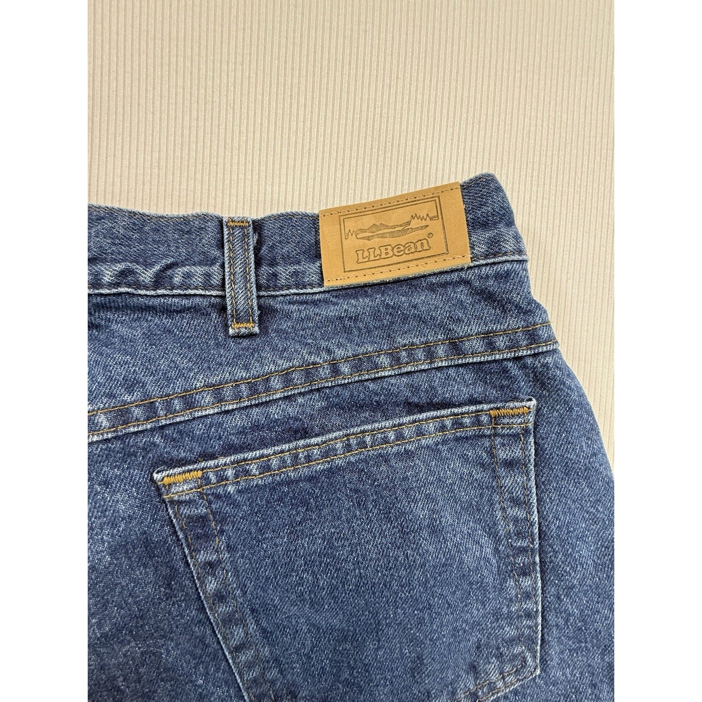 LL Bean Flannel Lined Jeans 36x30 Made in USA Vintage 90s Denim Winter Pants