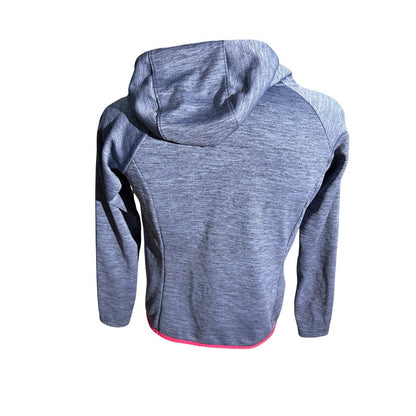 Columbia Women’s Pullover Hoodie Gray Pink Trim Active Fleece Large