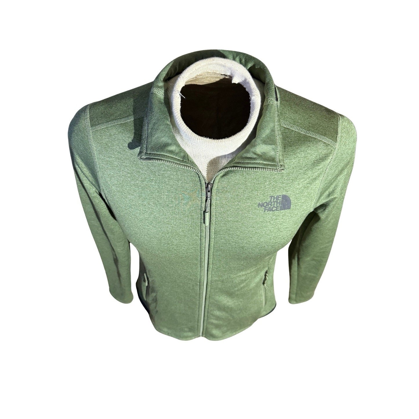 The North Face Women’s Green Full Zip Fleece Jacket Size M Logo ACE Embroidery