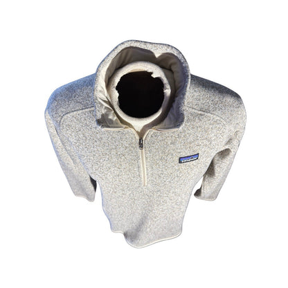 Patagonia Women’s Better Sweater 1/4 Zip Fleece Pullover Birch White XL