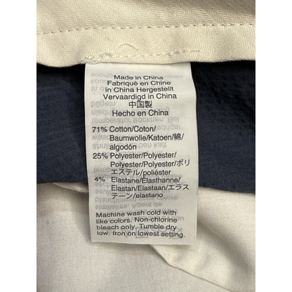 J.Crew Destination 33 Navy Stretch Shorts Cotton Blend Seersucker Casual