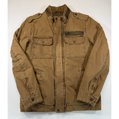 Levi’s Brown Field Jacket Men’s Small Quilted Lined Utility Moto Coat