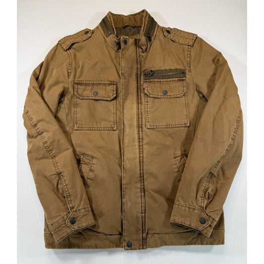 Levi’s Brown Field Jacket Men’s Small Quilted Lined Utility Moto Coat