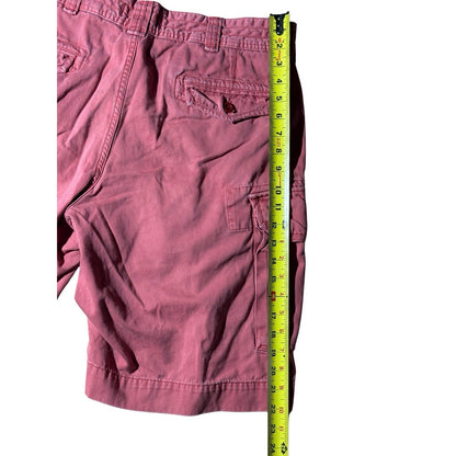 Polo Ralph Lauren Shorts 36 Pink Red Cargo Chino Utility Pockets Summer Casual