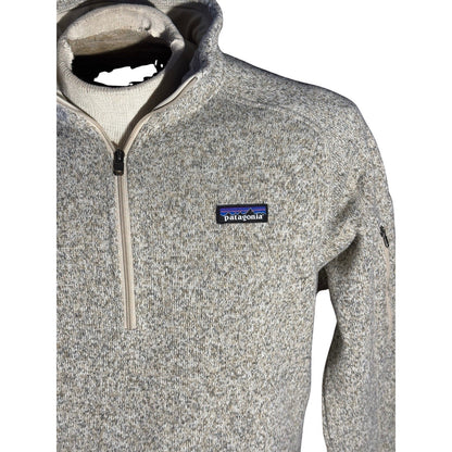 Patagonia Women’s Better Sweater 1/4 Zip Fleece Pullover Birch White XL