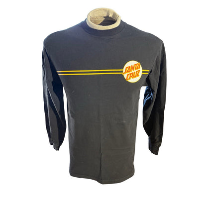 Santa Cruz Skateboards Black Logo Long Sleeve Shirt Tee Medium