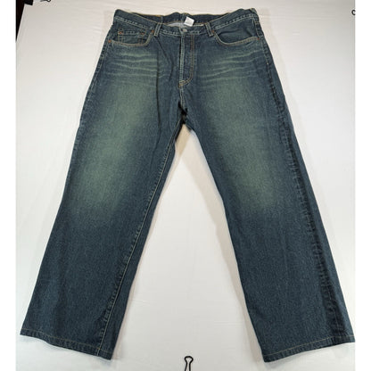 Lucky Brand Dungarees 38x30 USA Made Gene Montesano Vintage Button Fly Jeans