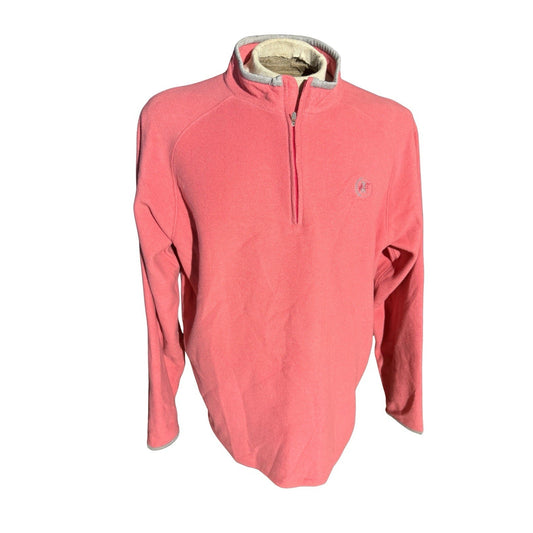 Peter Millar Coral Fleece 1/4 Zip Pullover Men’s Large Golf Casual Sweater