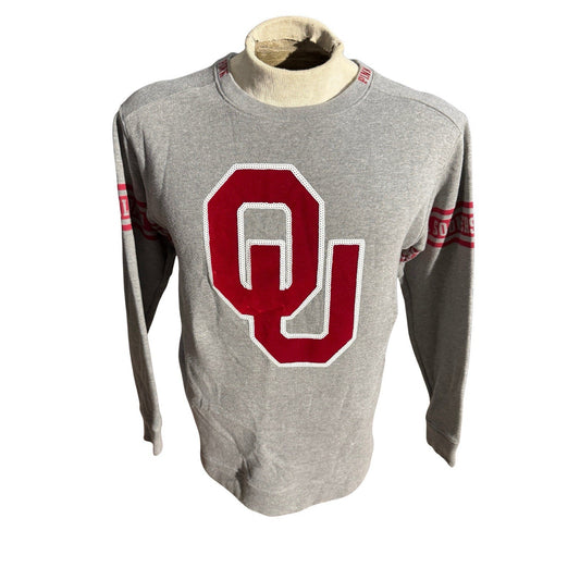 Victoria’s Secret PINK OU Sooners Gray Long Sleeve Sweatshirt XS