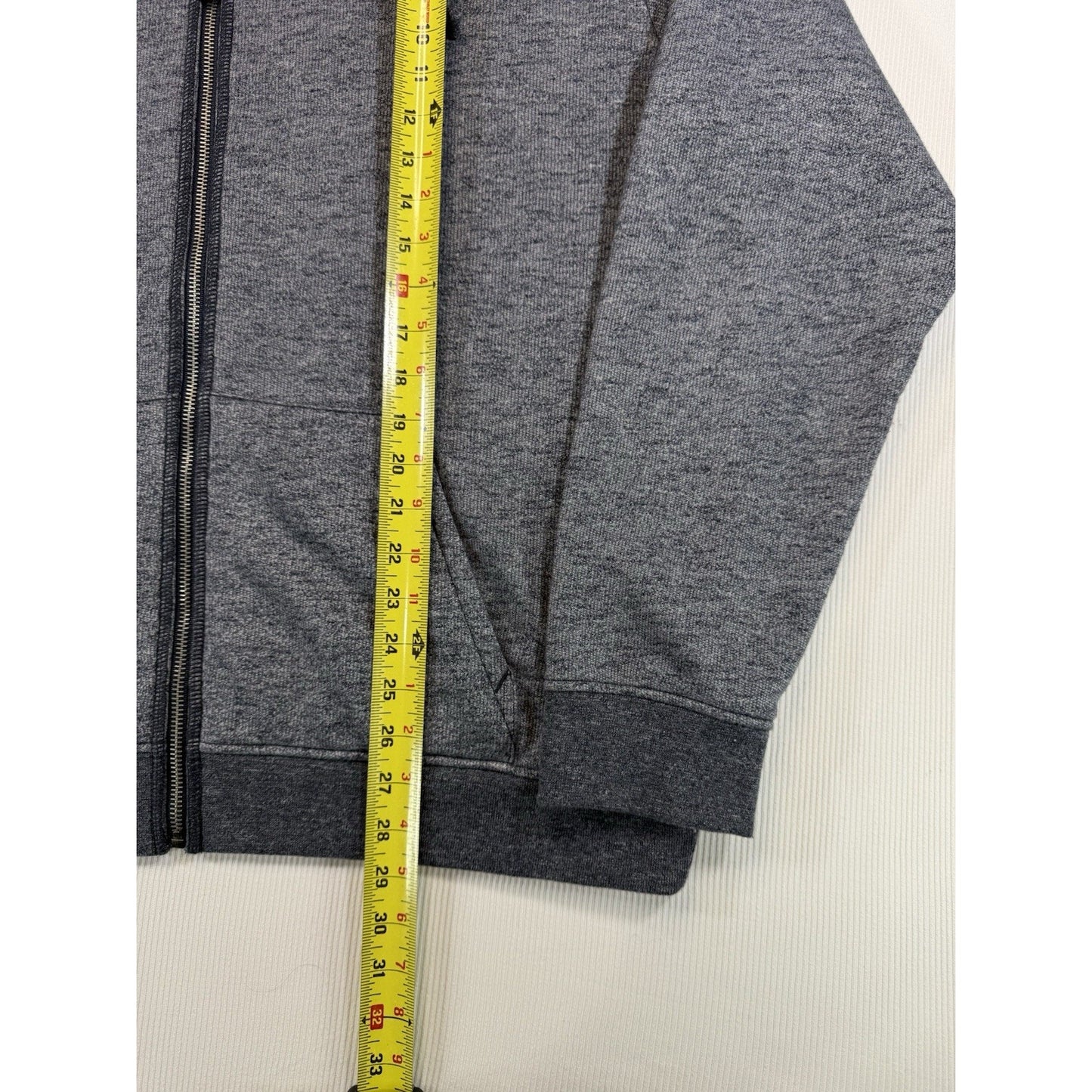Johnston & Murphy Sherpa Lined Full Zip Hoodie Mens XL Gray