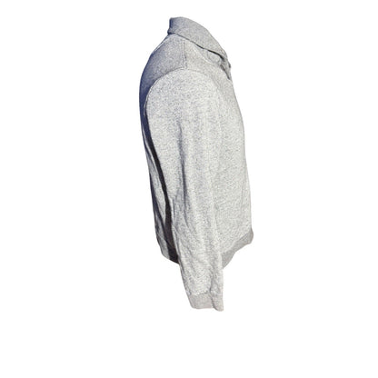 UNTUCKit Pullover Gray Cotton Shawl Collar Long Sleeve Sweater Men’s Small