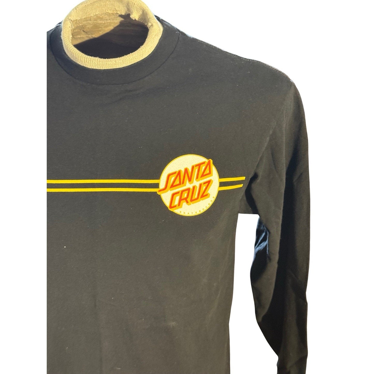 Santa Cruz Skateboards Black Logo Long Sleeve Shirt Tee Medium