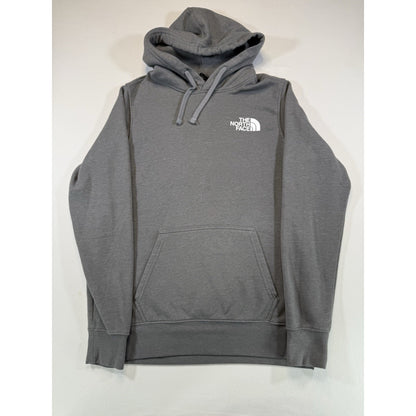 The North Face Hoodie Mens Small Gray Box NSE Logo Sweatshirt Fleece Pullover