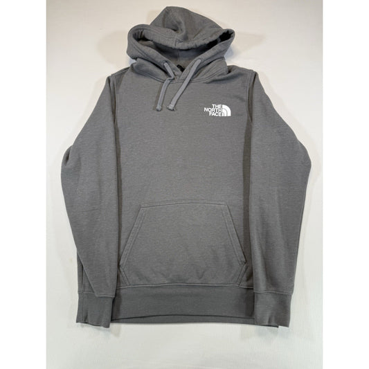 The North Face Hoodie Mens Small Gray Box NSE Logo Sweatshirt Fleece Pullover