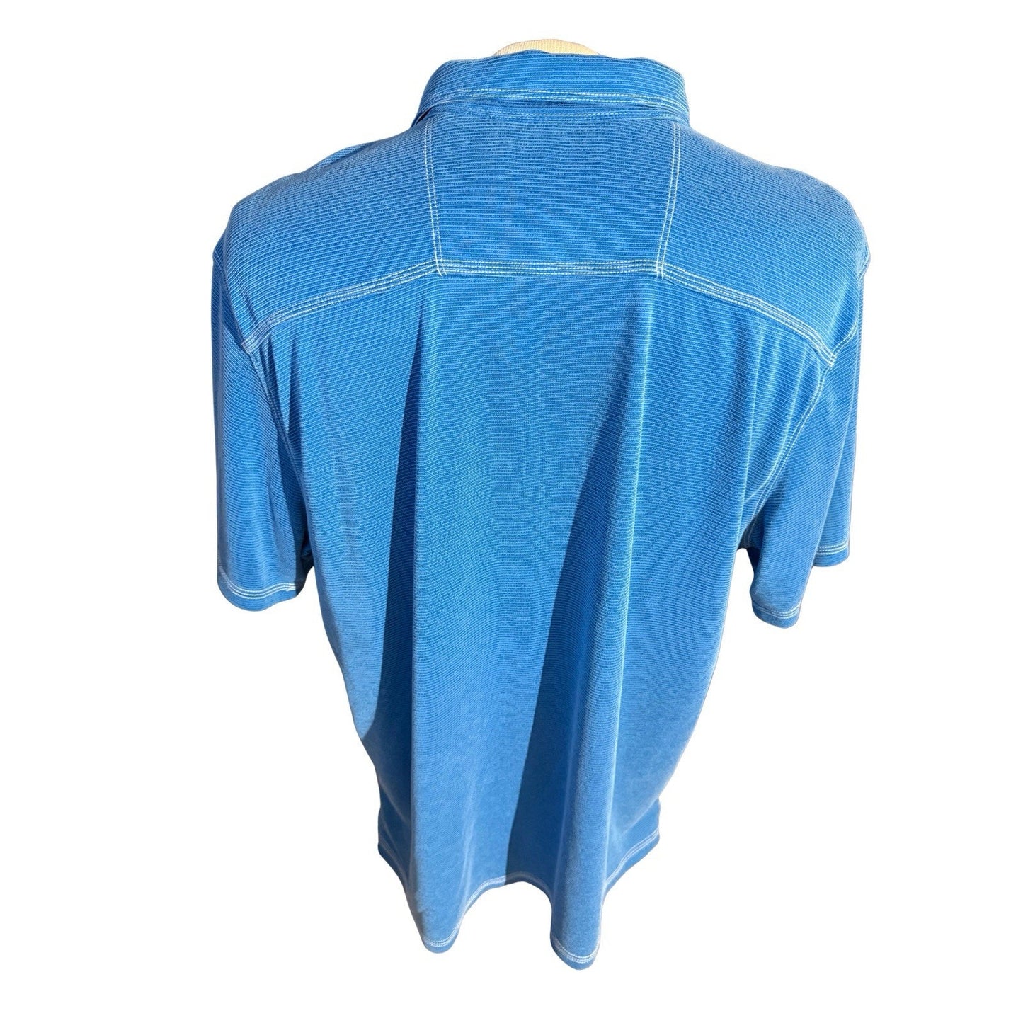 Tommy Bahama Men's Polo Shirt Size XXL Blue Solid Logo Cotton Preppy Tropical