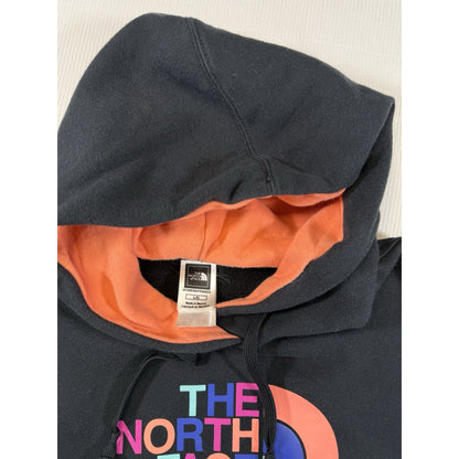 The North Face Women’s Large L Black Hoodie W/Orange Interior Letters In Colors