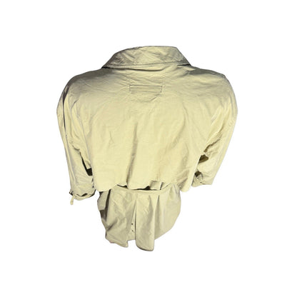 Vintage 1980s Bugatti Germany Trench Coat Khaki Belted Raincoat 54 Iridescent