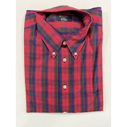 Vintage Gitman Bros for McCalls Tartan Plaid Button Down Shirt L USA