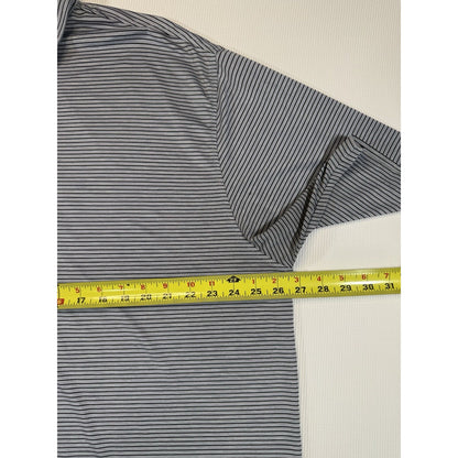 FootJoy FJ Golf Polo Shirt Mens 2XL Gray Striped Performance Polo