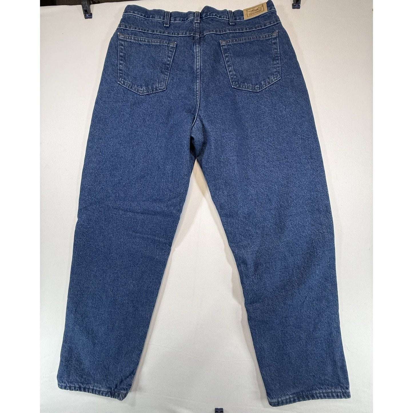 LL Bean Flannel Lined Jeans 36x30 Made in USA Vintage 90s Denim Winter Pants