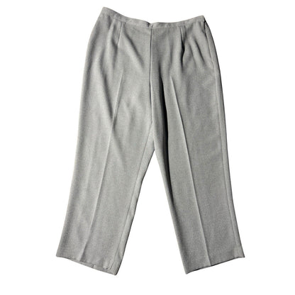 Alfred Dunner Swan Lake Pants Women’s 14P Gray Pull-On Elastic Waist New