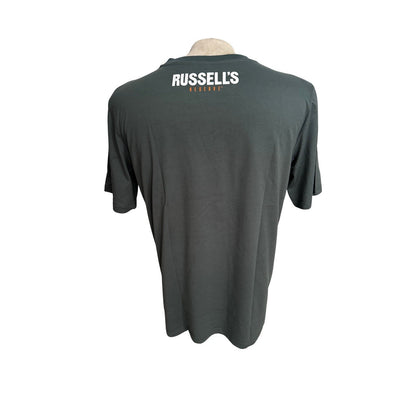 Russell’s Reserve Bourbon Shirt Large Black Tree Logo Promo Tee NEW Whiskey 258