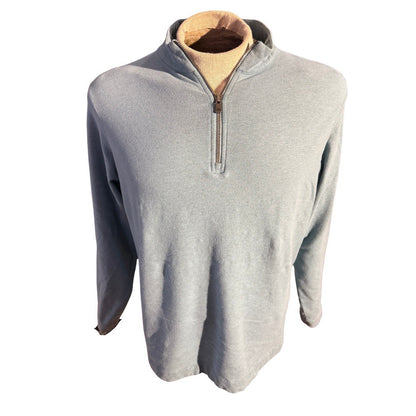 Peter Millar Women’s M Mountainside 1/4 Zip Pullover Blue Baby Alpaca Pima