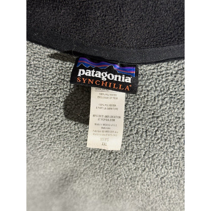 Patagonia Synchilla Men’s XXL Gray Fleece Vest Full Zip Made in Mexico